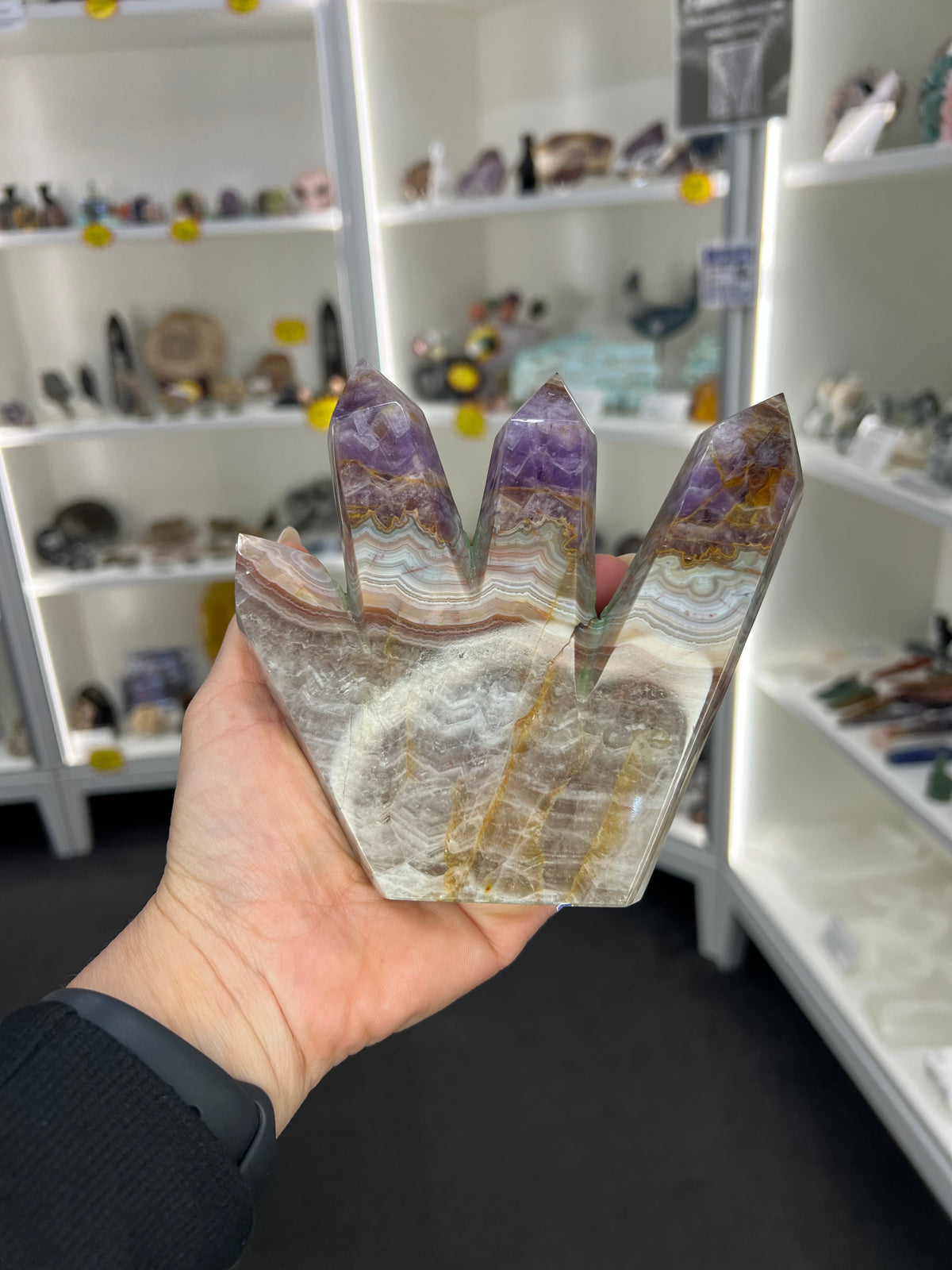 Crazy Lace Amethyst 4 Point Tower