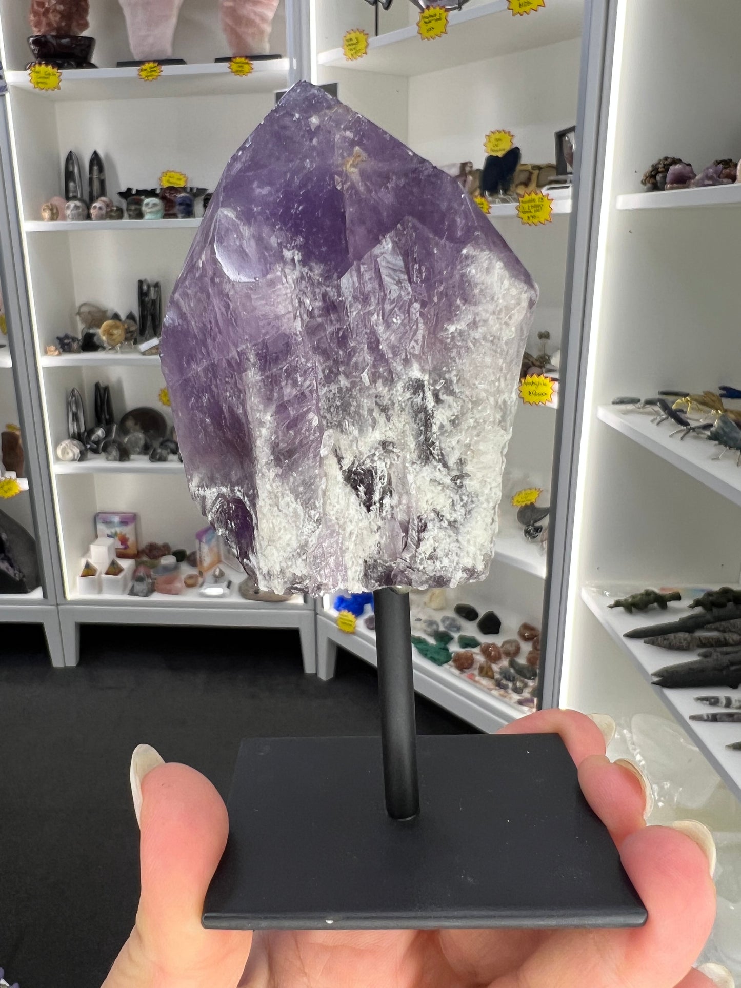 Amethyst Point on Stand