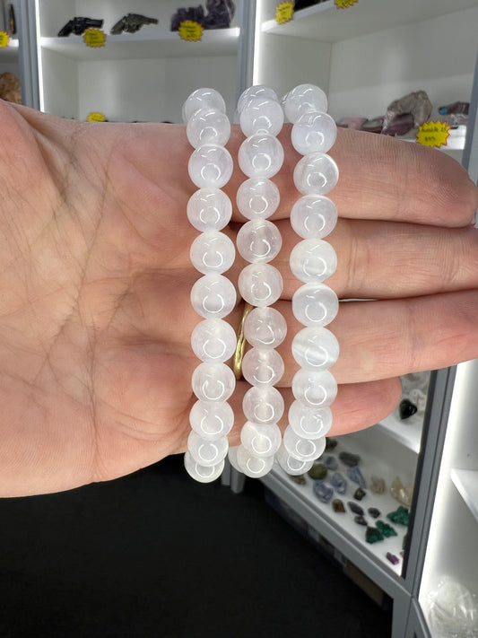 Selenite 8mm Bracelet
