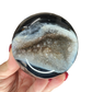 Geode Black Agate Sphere with Stand