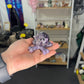 Chevron / Dream Amethyst Skull with Lepidolite Base Set