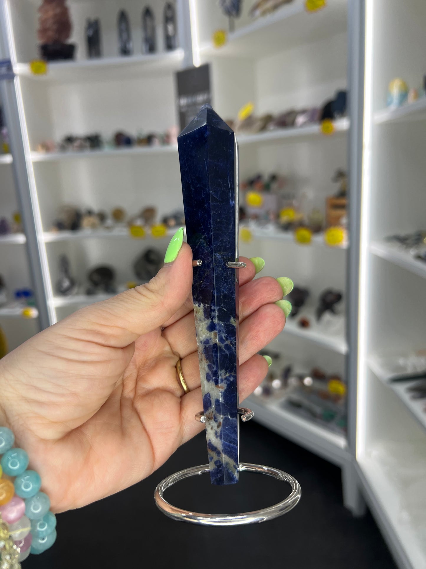 Sodalite Wand on Stand