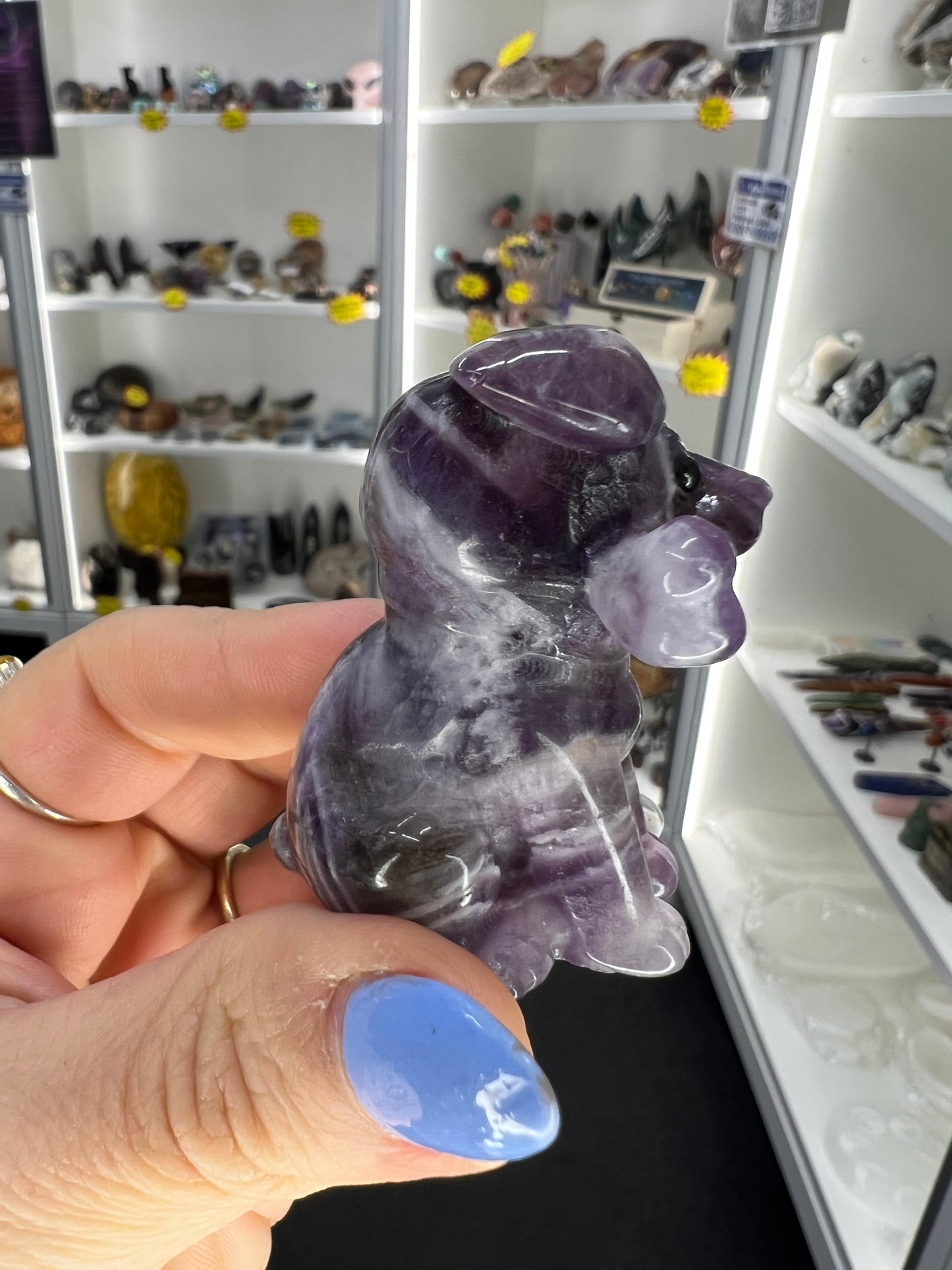 Amethyst Dog with Bone