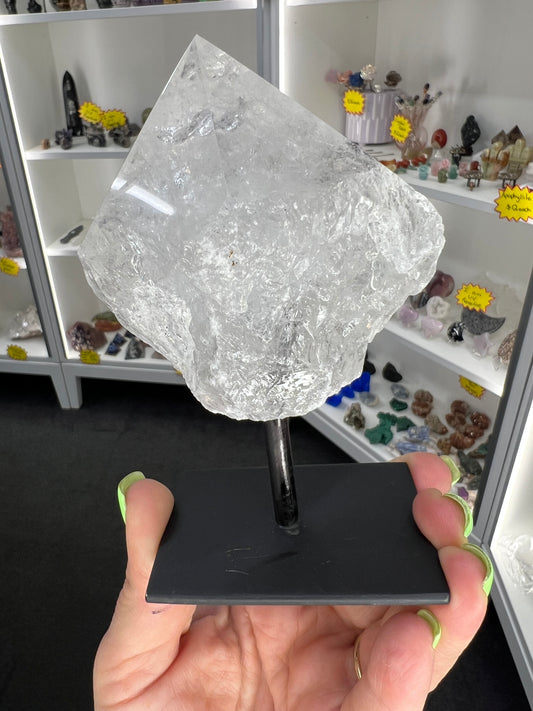 Clear Quartz Point on Stand