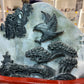 Huge Jade Landscape on Wooden Stand