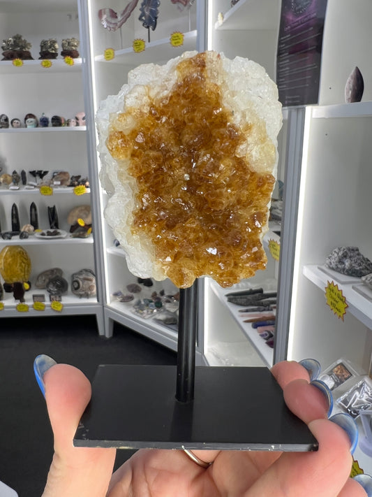 Citrine Cluster Specimen on Stand