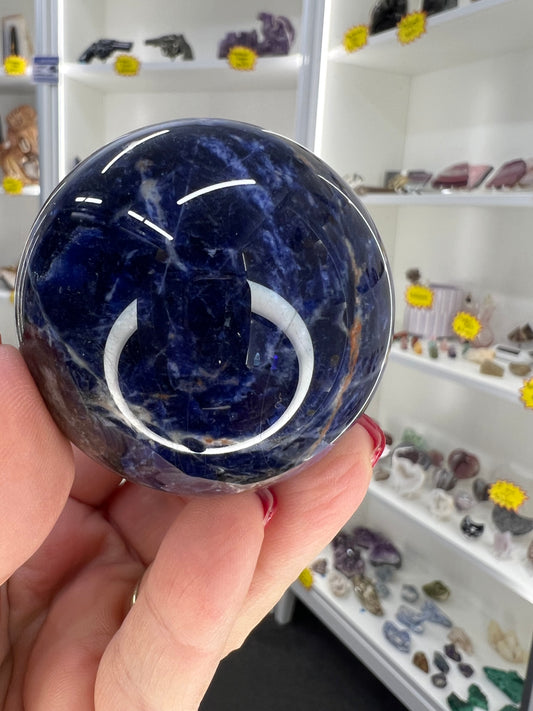 Sodalite Sphere with Stand