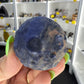 Sodalite Moon Face Sphere on Stand