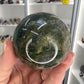 Moss Agate Sphere with Stand