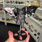 Black Obsidian Bat on Stand