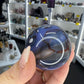 Blue Flower Agate Sphere on Stand
