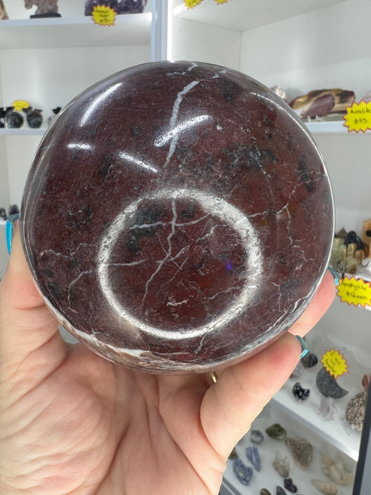 Red Onyx Sphere on Stand