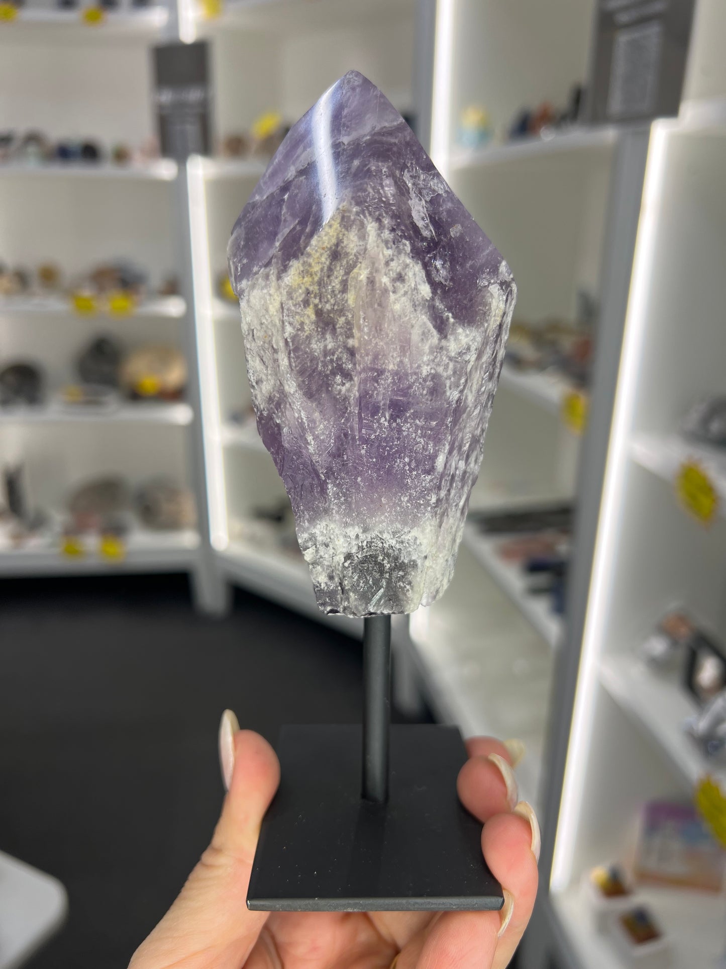 Amethyst Point on Stand