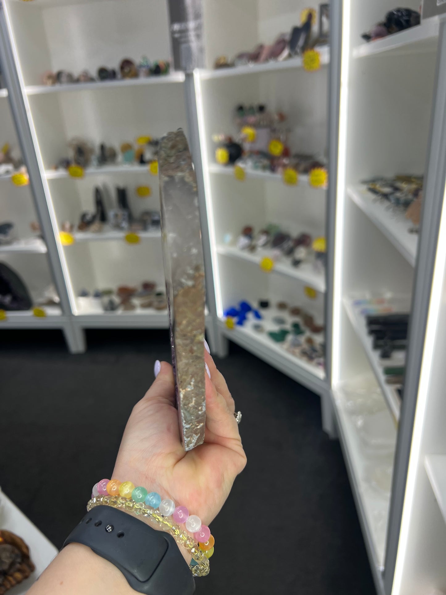 Amethyst / Agate Slab on Stand