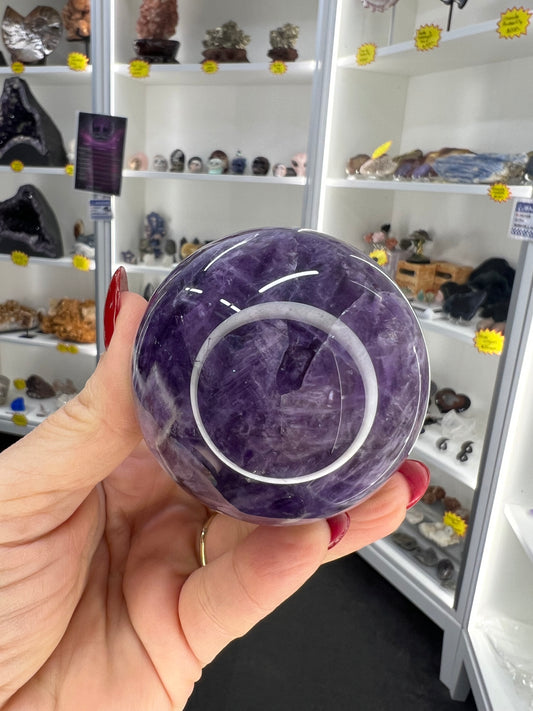 Chevron / Dream Amethyst Sphere with Stand