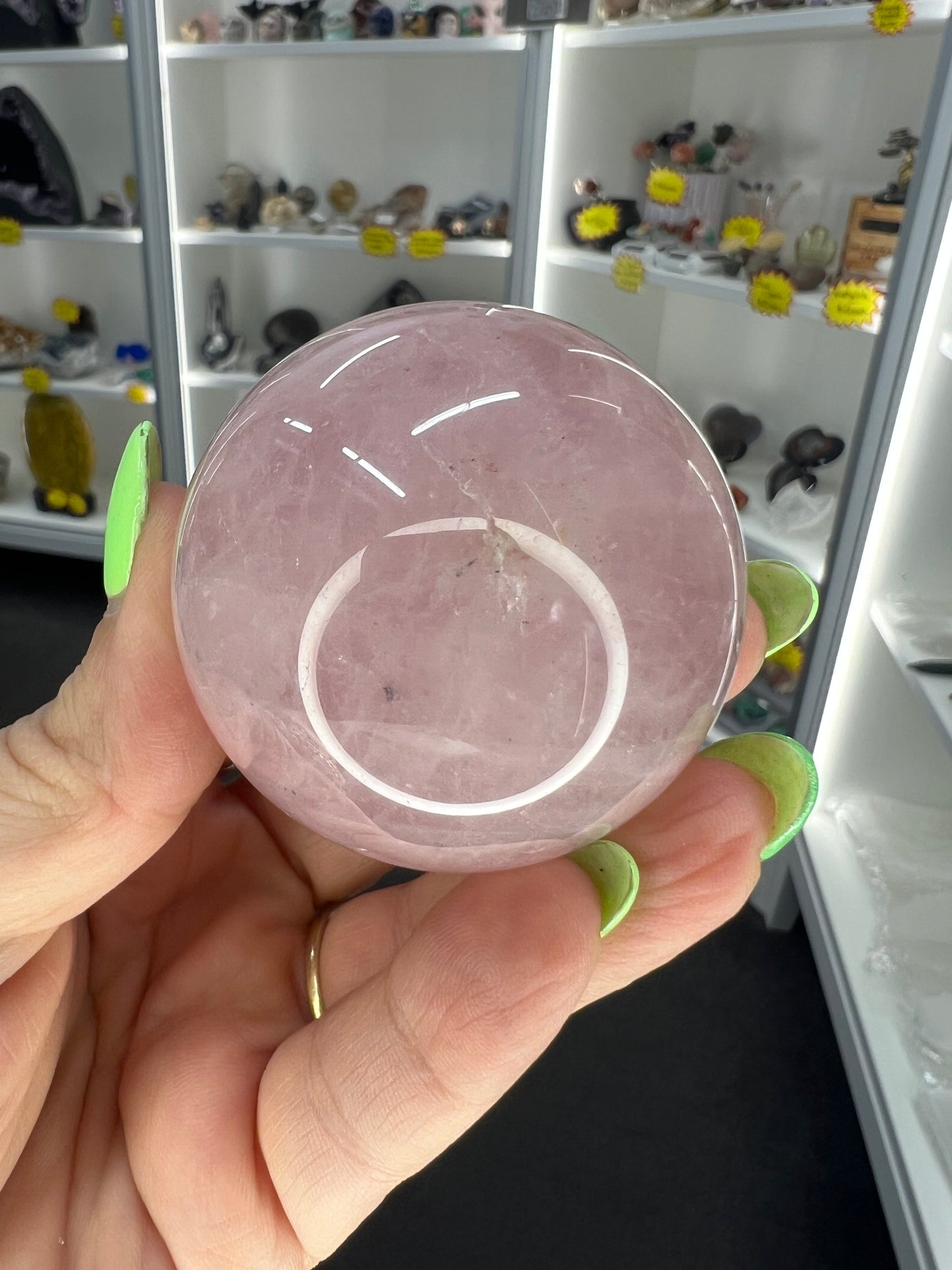 Rose Quartz Sphere on Stand