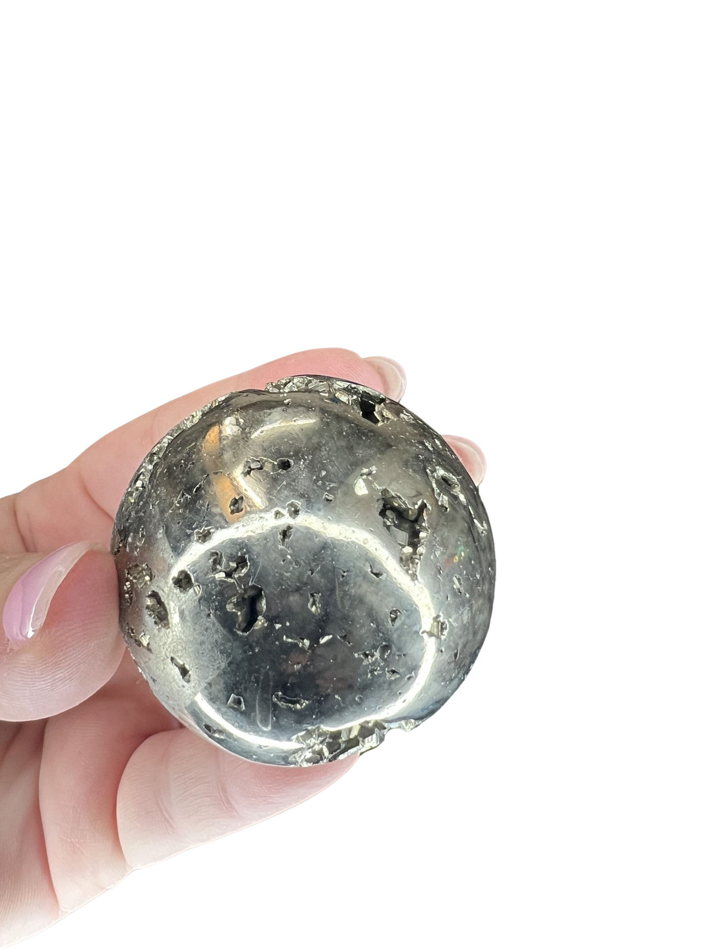 Druzy Pyrite Sphere with Stand