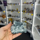 Apophyllite on Blue Chalcedony