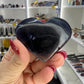 Black Fluorite Heart (UV Reactive)