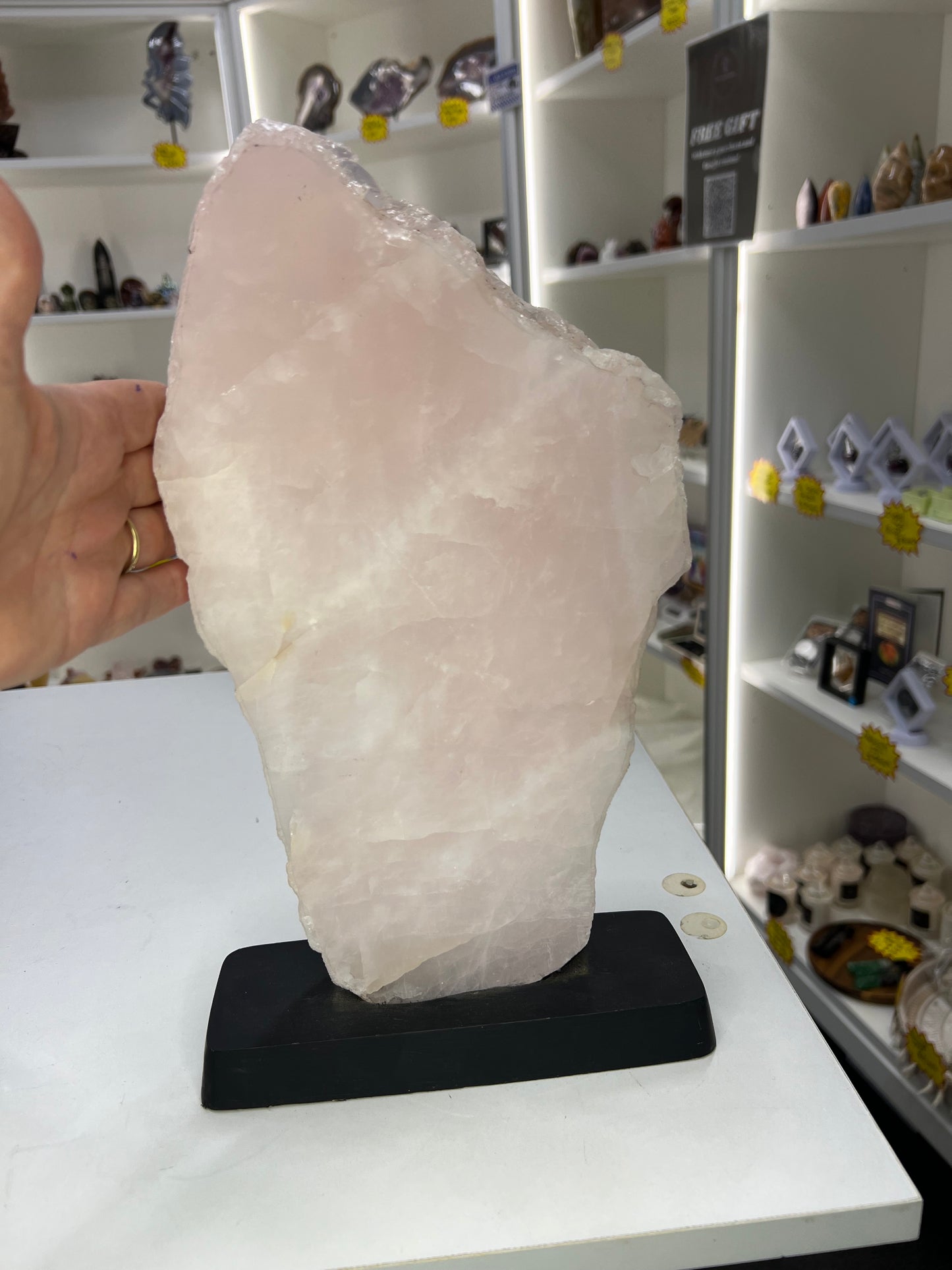 Rose Quartz Slab on Base