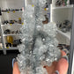 Apophyllite on Blue Chalcedony