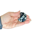 Black Flower Agate Moon Carving