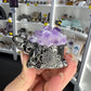 Amethyst Cluster on Grey Elephant