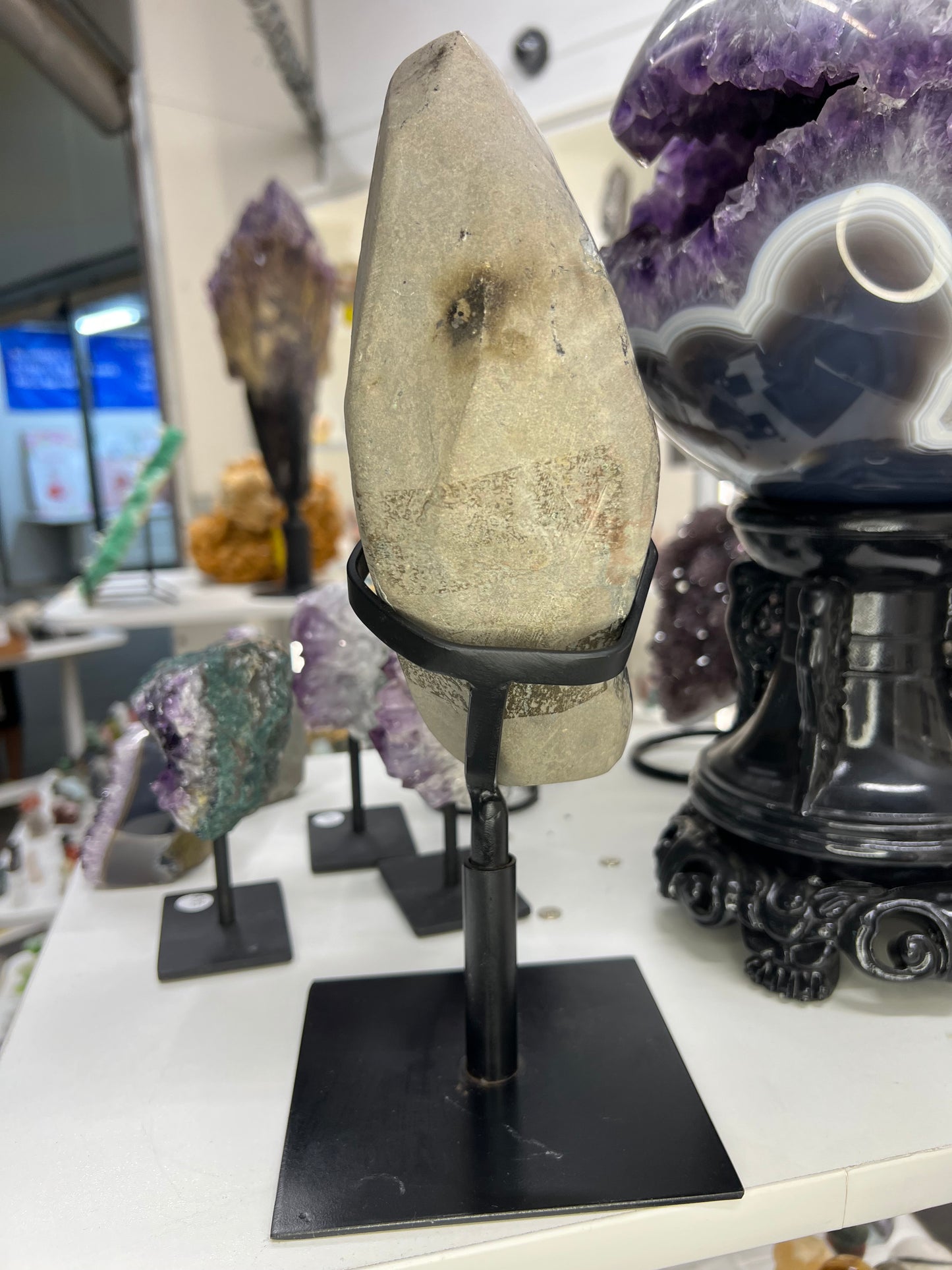Amethyst Cluster on Rotating Stand