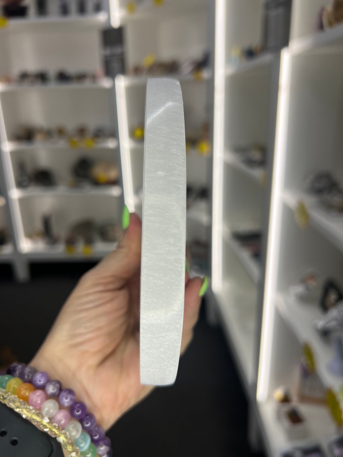 Selenite Moon Phase Charging Plate