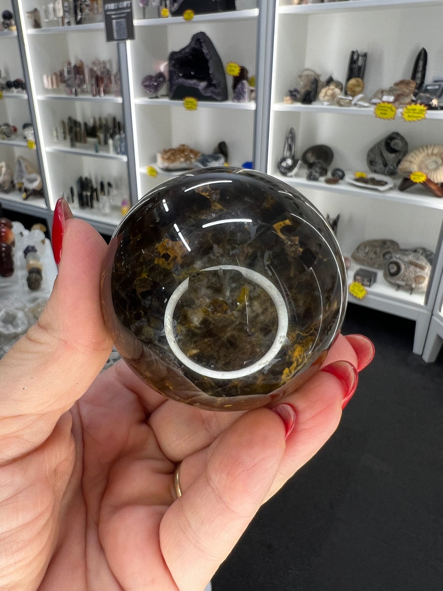 Tigers Eye Sphere with Stand