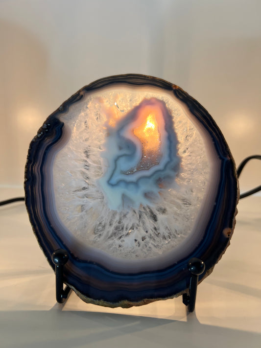 Agate Slice Lamp