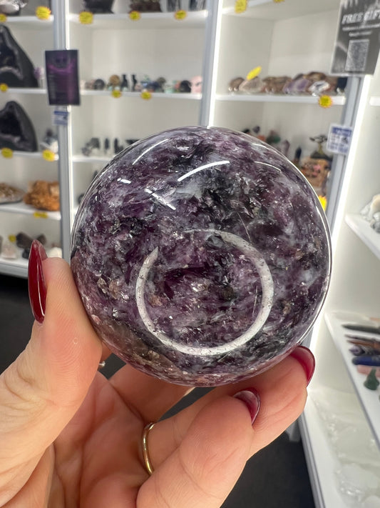 Purple Mica / Lepidolite Sphere with Stand