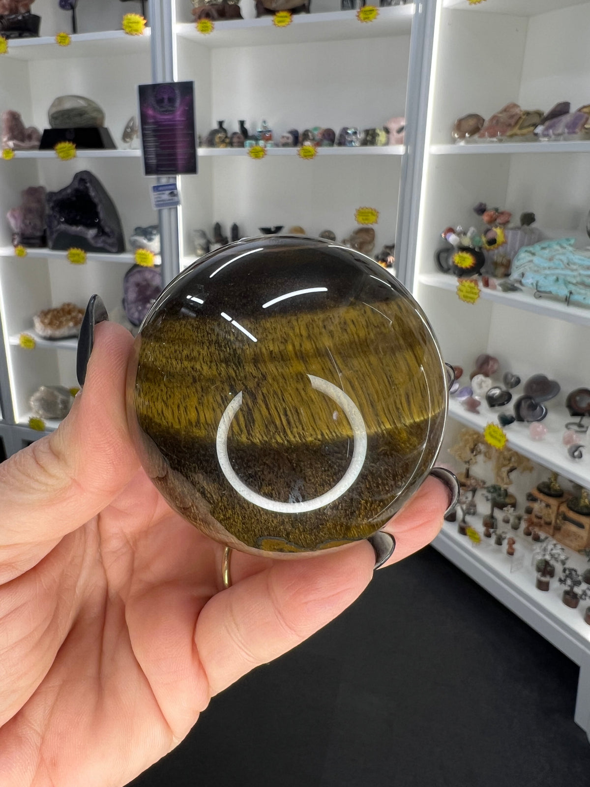 Tigers Eye Sphere on Stand