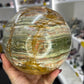 Huge Green Onyx Sphere with Stand