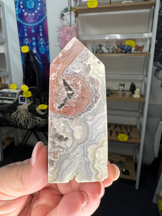 Mexican Lace Agate Tower