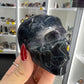 Black Fluorite Skull (UV Reactive)