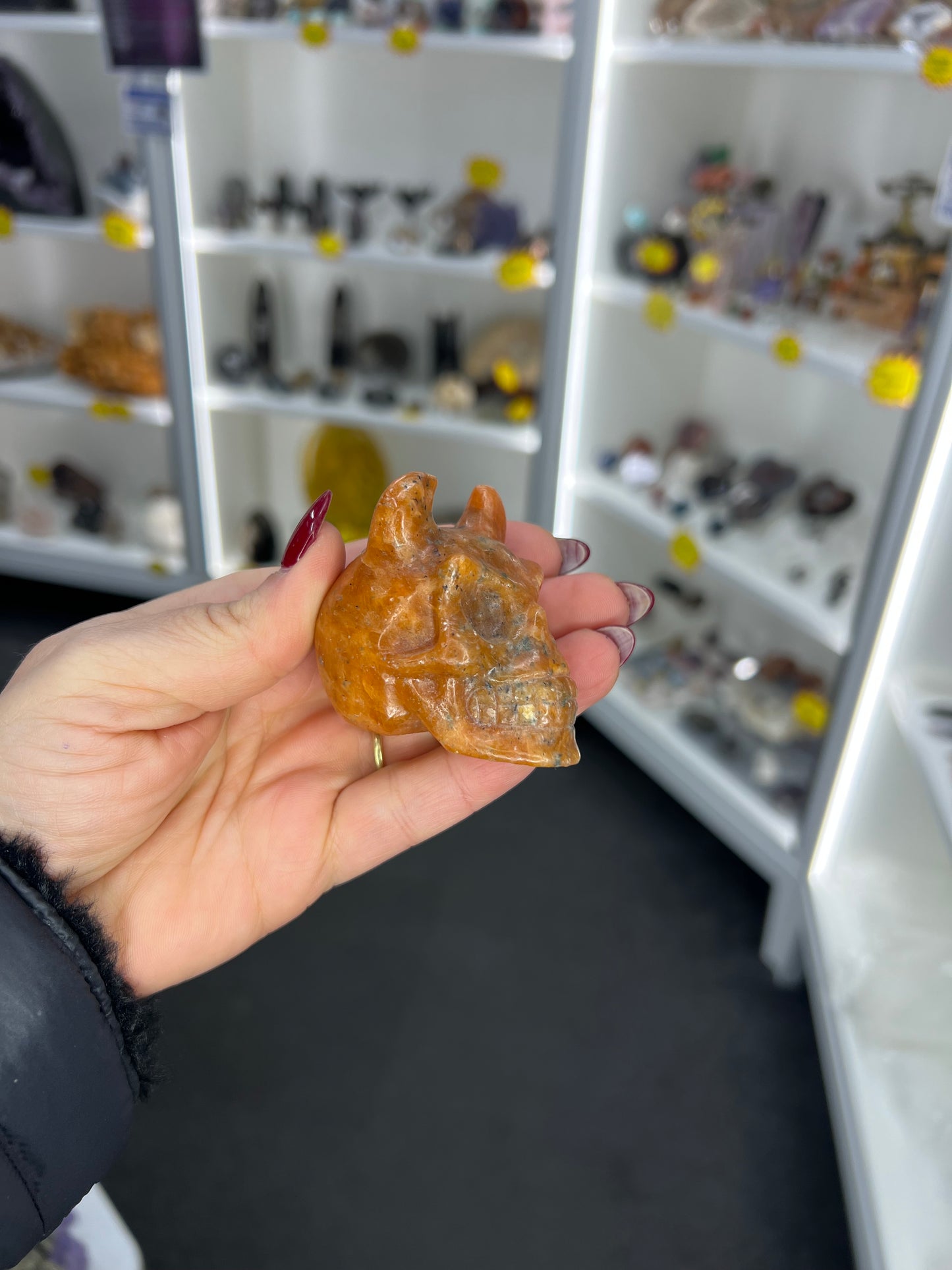 Sunstone Skull with Horns