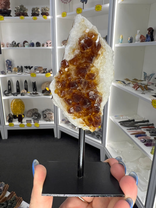 Citrine Cluster Specimen on Stand