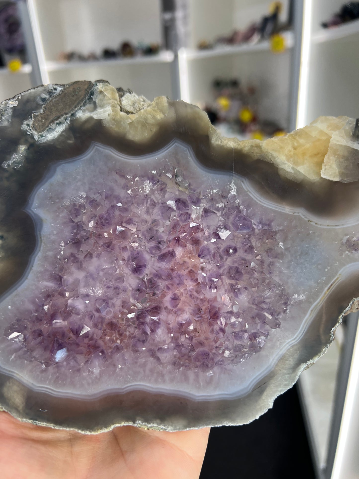 Amethyst / Agate Slab on Stand