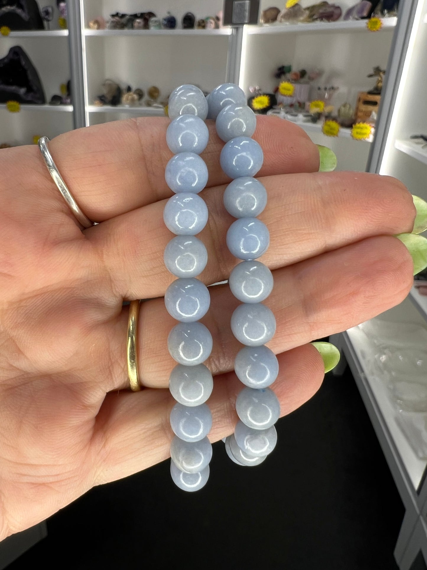 Angelite 8mm Bracelet