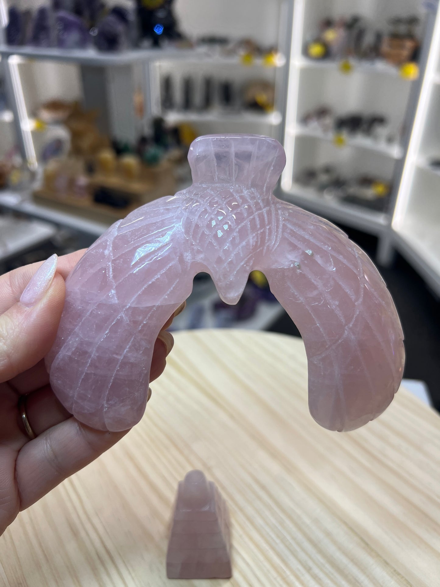 Rose Quartz Eagle