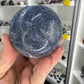 Blue Coral Jade Sphere on Stand