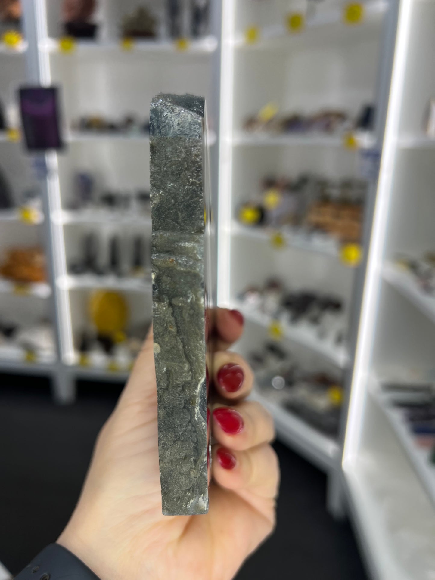 Black Fluorite Slab (UV Reactive)
