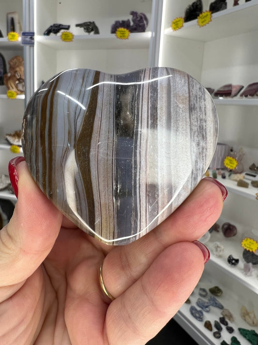 Banded Ocean Jasper Heart
