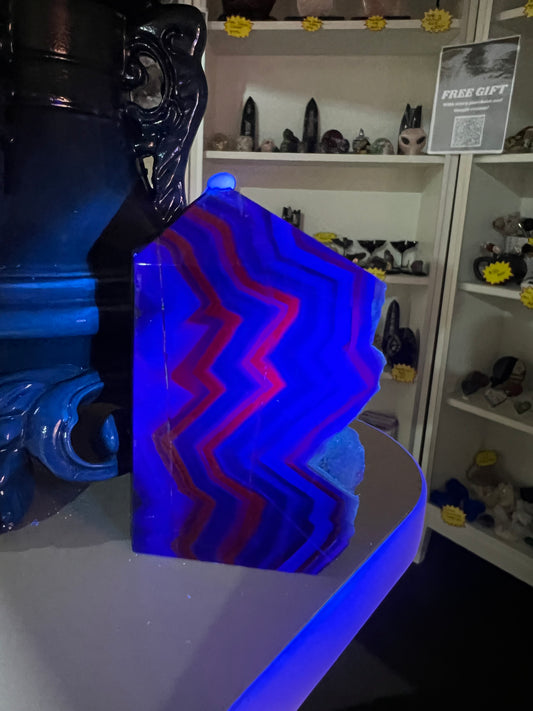 Black Fluorite Tower (UV Reactive)