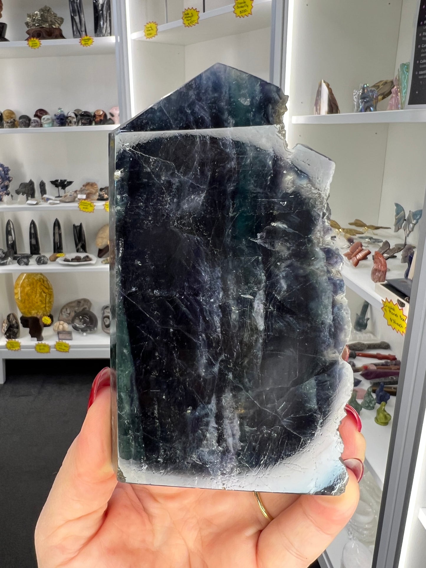 Black Fluorite Slab / Tower