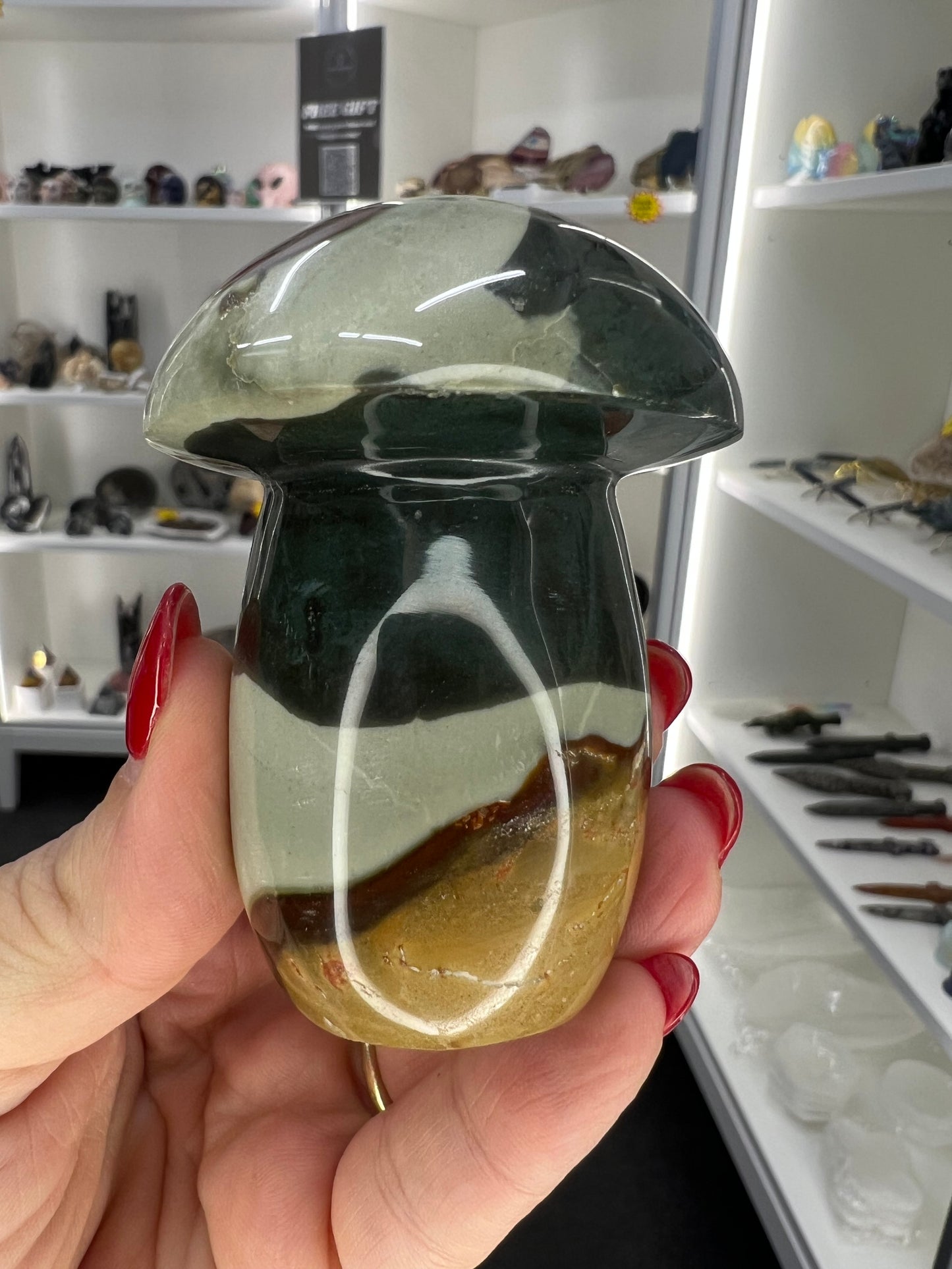 Polychrome Jasper Mushroom