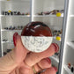 Red Jasper x Howlite Pokeball