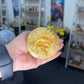 Crazy Lace Agate Indian Carved Sphere on Stand