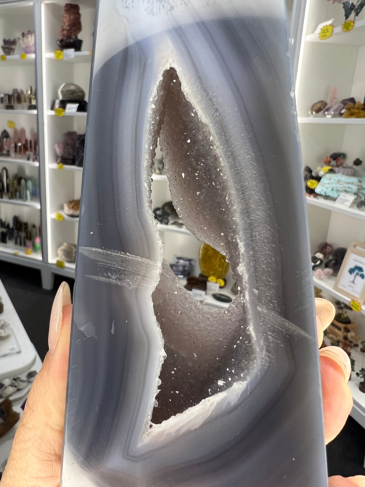 Druzy Agate Tower